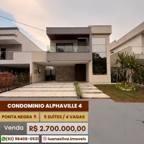 Apartamento com 5 Quartos à venda, 328m² no Ponta Negra, Manaus