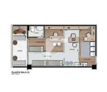 Sala Comercial à venda, 56m² no Centro, Londrina