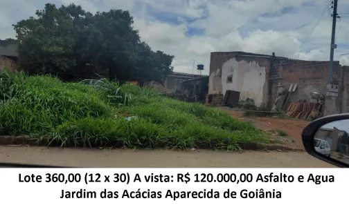 Lote/Terreno à venda, 360m² no Jardim das Acácias, Aparecida de Goiânia