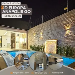 Casa com 3 Quartos à venda, 165m² no Jardim Europa I e II, Anápolis