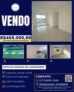 Apartamento com 3 Quartos à venda, 70m² no Morada de Laranjeiras, Serra