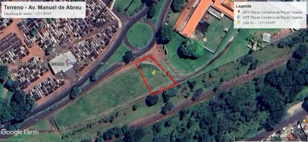 Lote/Terreno à venda, 1317m² no Chácara Velosa, Araraquara