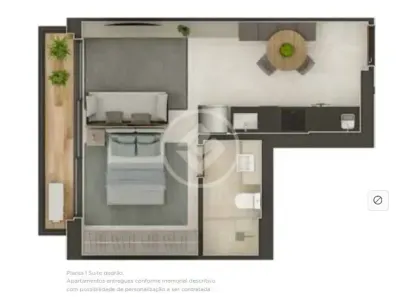 Flat com 1 Quarto à venda, 40m² no Setor Marista, Goiânia