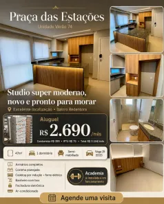 Apartamento com 1 Quarto para alugar, 47m² no Centro, São José do Rio Preto