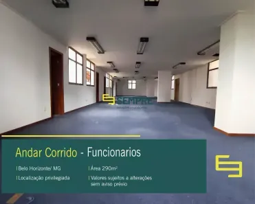 Sala Comercial para alugar, 290m² no Funcionários, Belo Horizonte