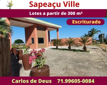 Lote/Terreno à venda, 300m² no , Sapeaçu