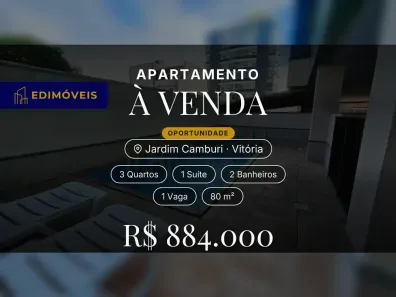 Apartamento com 3 Quartos à venda, 80m² no Jardim Camburi, Vitória