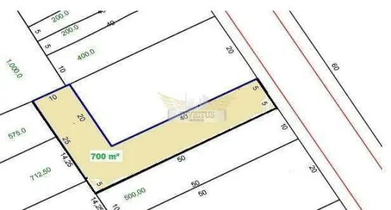 Lote/Terreno à venda, 700m² no Campestre, Santo André