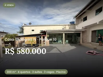 Casa com 4 Quartos à venda, 300m² no Parque 10 de Novembro, Manaus
