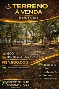 Lote/Terreno à venda, 900m² no Novo Aleixo, Manaus
