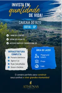 Lote/Terreno à venda, 500m² no Recreio Topázio (Caucaia do Alto), Cotia