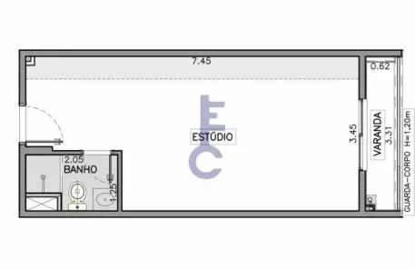 Apartamento com 1 Quarto à venda, 25m² no Santo Cristo, Rio de Janeiro