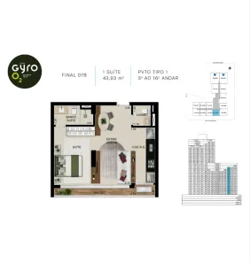 Apartamento com 1 Quarto à venda, 44m² no Serrinha, Goiânia