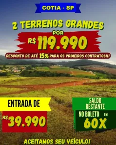 Lote/Terreno à venda, 1000m² no Granja Viana, Cotia