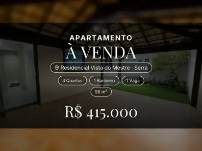 Apartamento com 3 Quartos à venda, 56m² no Residencial Vista do Mestre, Serra