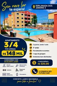 Apartamento com 3 Quartos à venda, 65m² no Parque das Nações, Parnamirim