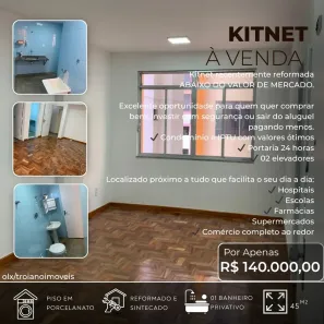 Kitnet com 1 Quarto à venda, 45m² no Alto dos Passos, Juiz de Fora