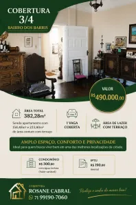 Cobertura com 3 Quartos à venda, 382m² no Barris, Salvador