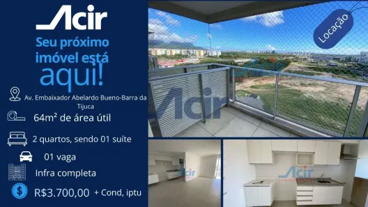 Apartamento com 2 Quartos para alugar, 63m² no Barra Olímpica, Rio de Janeiro
