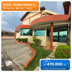 Casa de Condomínio com 2 Quartos à venda, 102m² no Parque 10 de Novembro, Manaus