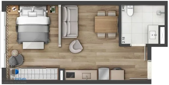 Apartamento com 1 Quarto à venda, 42m² no Petrópolis, Porto Alegre