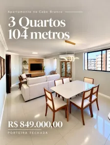 Apartamento com 3 Quartos à venda, 104m² no Tambaú, João Pessoa