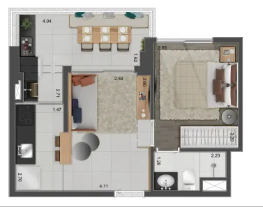 Apartamento com 1 Quarto à venda, 36m² no Cerqueira César, São Paulo