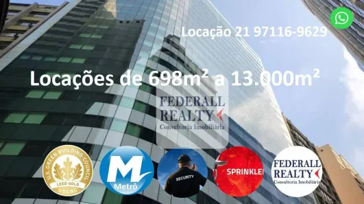 Sala Comercial para alugar, 722m² no Centro, Rio de Janeiro