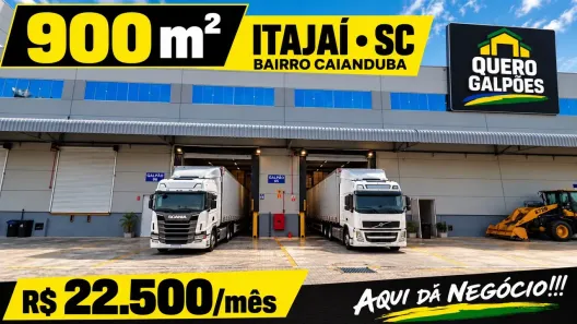 Galpão/Depósito/Armazém para alugar, 900m² no Canhanduba, Itajaí
