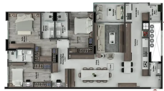 Apartamento com 3 Quartos à venda, 140m² no Nossa Senhora do Rosário, São José