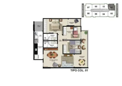 Apartamento com 3 Quartos à venda, 91m² no Praia da Costa, Vila Velha
