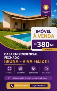 Casa de Condomínio com 2 Quartos à venda, 1000m² no Centro, Ibiúna