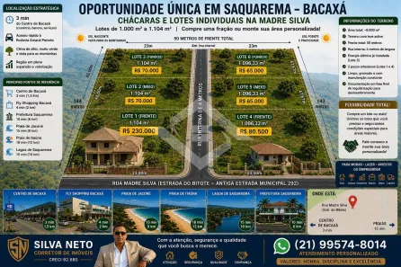 Lote/Terreno à venda, 1000m² no Madressilva (Bacaxá), Saquarema