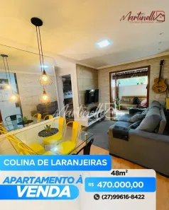 Apartamento com 2 Quartos à venda, 48m² no Colina de Laranjeiras, Serra