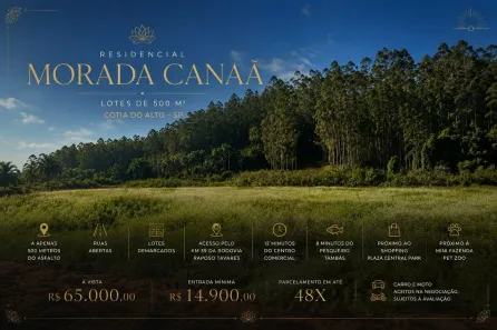 Lote/Terreno à venda, 500m² no Chácara Canta Galo, Cotia