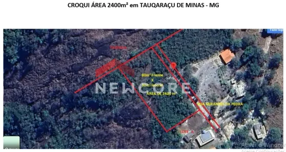 Lote/Terreno à venda, 2400m² no , Taquaraçu de Minas