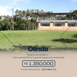 Lote/Terreno à venda, 10600m² no Fragoso, Olinda