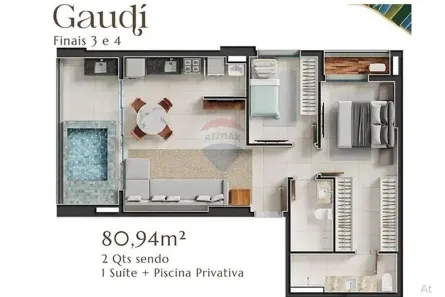 Apartamento com 2 Quartos à venda, 80m² no Setor Bueno, Goiânia