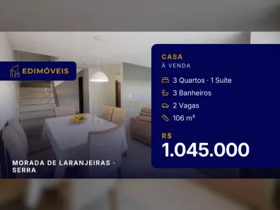 Casa com 3 Quartos à venda, 106m² no Morada de Laranjeiras, Serra