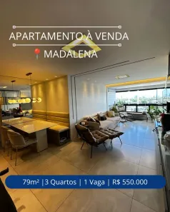 Apartamento com 3 Quartos à venda, 79m² no Prado, Recife