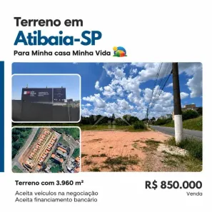 Lote/Terreno à venda, 3776m² no Caetetuba, Atibaia