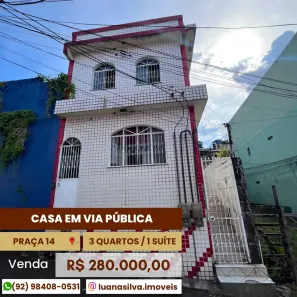 Casa com 3 Quartos à venda, 400m² no Praça 14 de Janeiro, Manaus
