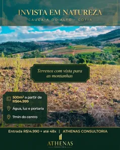Lote/Terreno à venda, 500m² no Esmeralda Park (Caucaia do Alto), Cotia