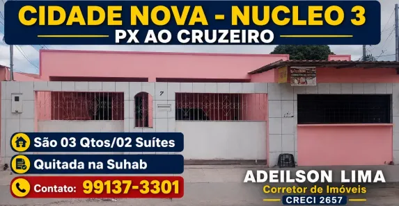 Casa com 3 Quartos à venda, 120m² no Cidade Nova, Manaus