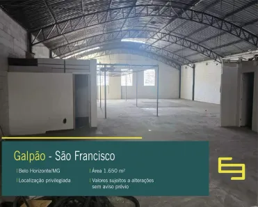 Galpão/Depósito/Armazém para alugar, 1650m² no São Francisco, Belo Horizonte