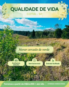 Lote/Terreno à venda, 500m² no Recreio Topázio (Caucaia do Alto), Cotia