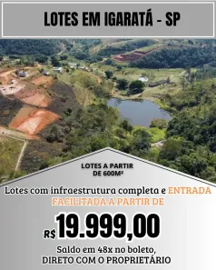 Lote/Terreno à venda, 600m² no , Igaratá