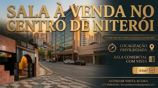 Sala Comercial à venda, 44m² no Centro, Niterói