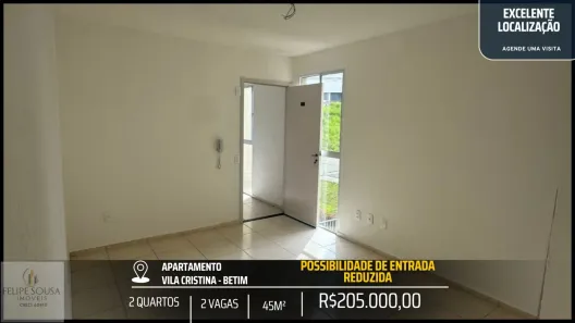 Apartamento com 2 Quartos à venda, 45m² no Vila Cristina, Betim