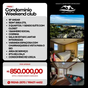 Apartamento com 3 Quartos à venda, 150m² no Ponta Negra, Manaus